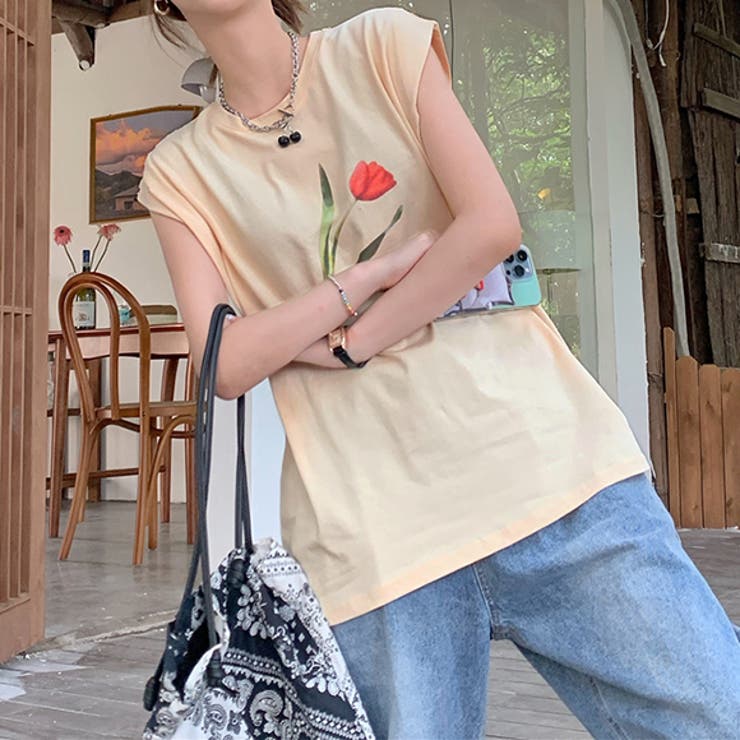 Heve チューリップトップス トップス チューリップ チューリップ柄[品番：ZI000008736]｜IRADOWL