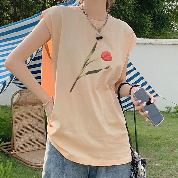 トップス チューリップ チューリップ柄[品番：ZI000008736