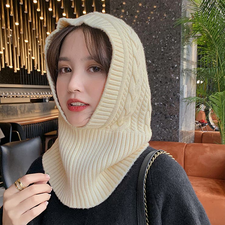 バラクラバ ニット ケーブル編み[品番：ZI000008934]｜IRADOWL（アイラ
