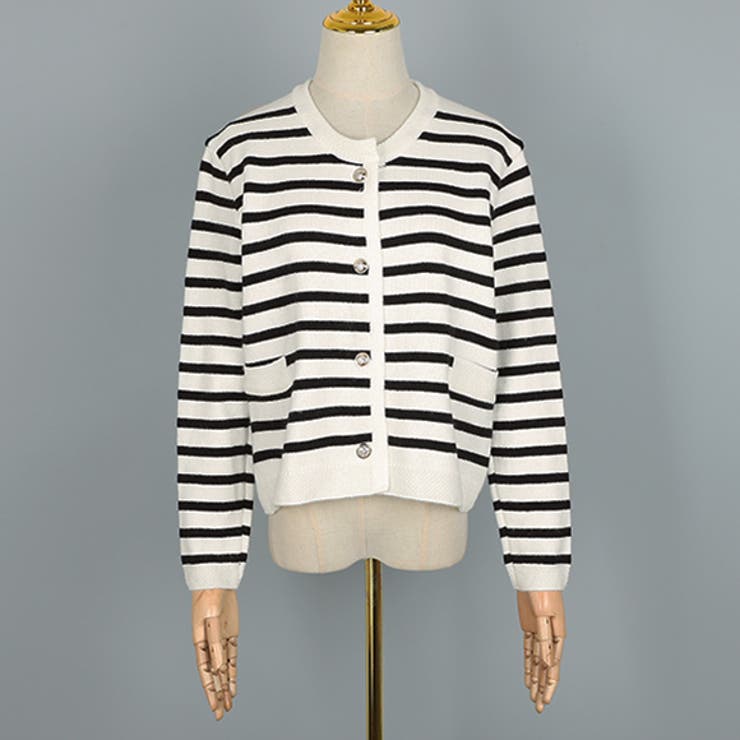 カーディガン トップス ボーダー柄 | IRADOWL | 詳細画像8 