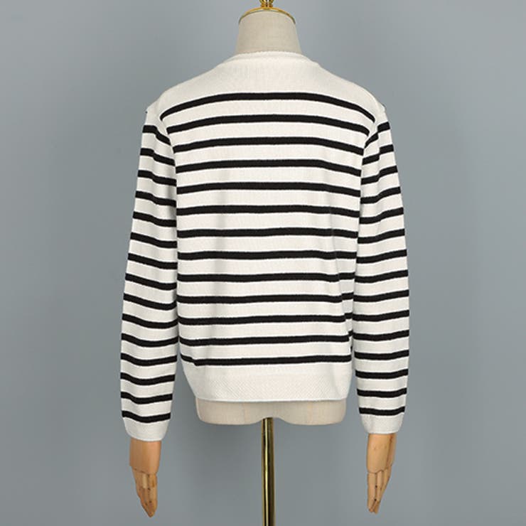 カーディガン トップス ボーダー柄 | IRADOWL | 詳細画像10 
