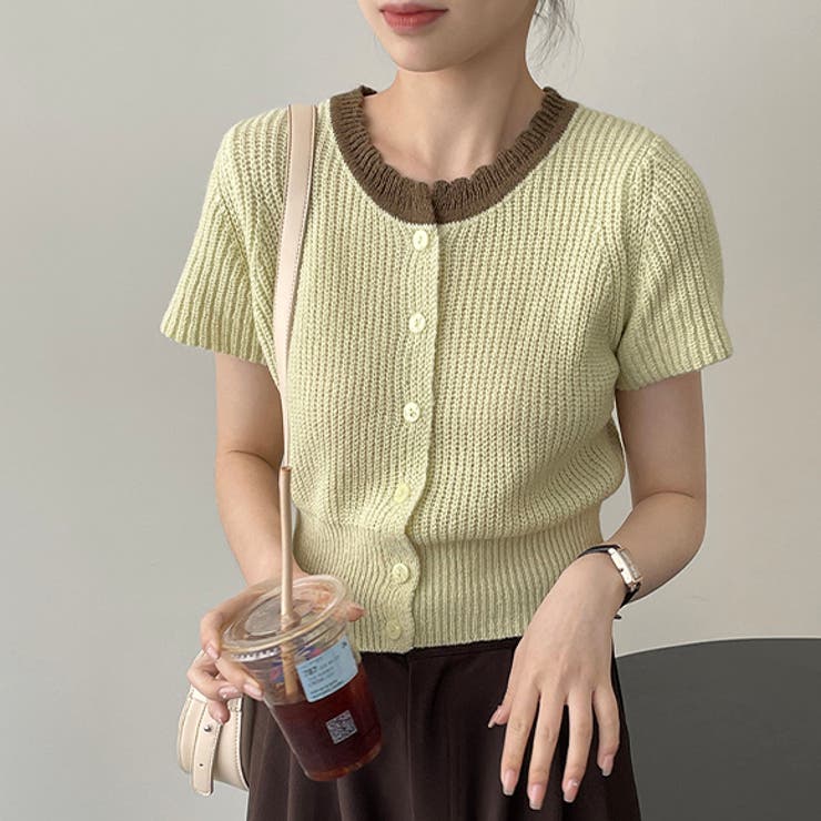 美品　エブリデイアイライク　ドゥーズィーエムクラス　綿麻　サマーニット　完売品 259t*美品 ドゥーズィエムクラス エブリデイアイライク クルー