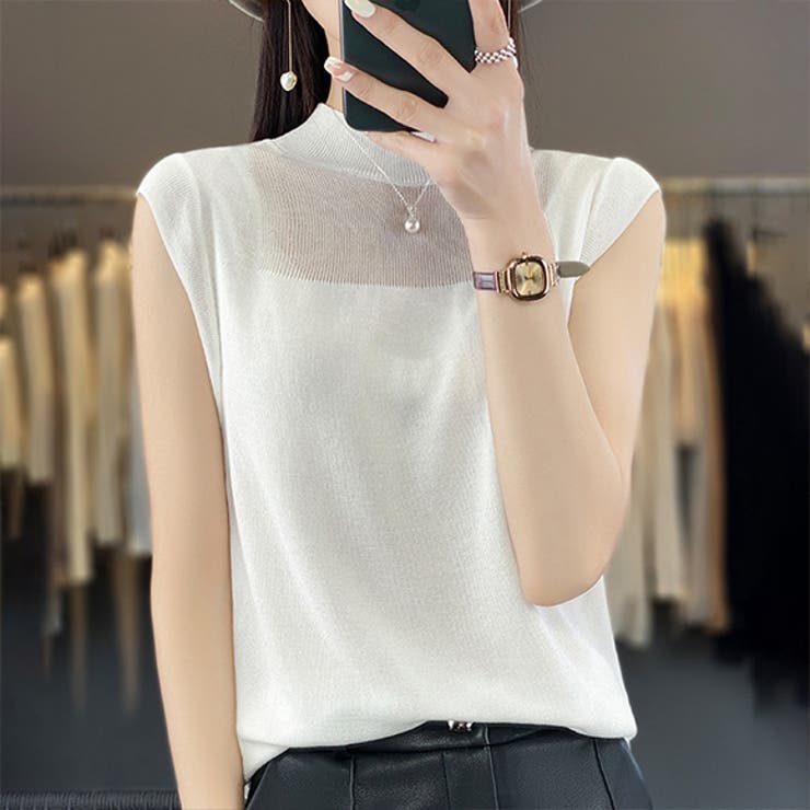 トップス ハイネック 夏トップス[品番：ZI000009526]｜IRADOWL