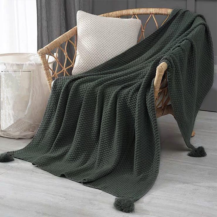 ブランケット タッセル ひざ掛け[品番：ZI000009820]｜IRADOWL（アイラ