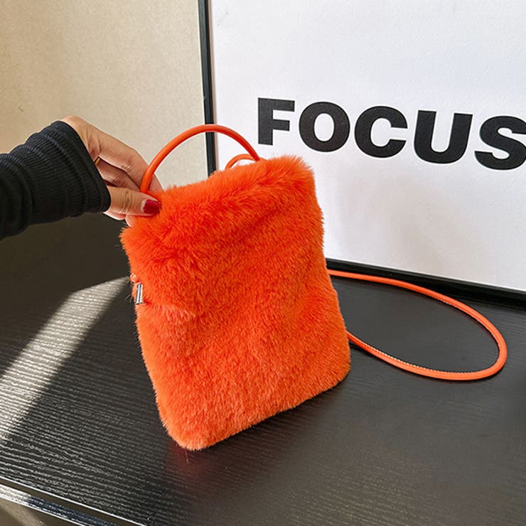 新品未使用 Abacus フェイクファー ミニトップハンドルバッグ