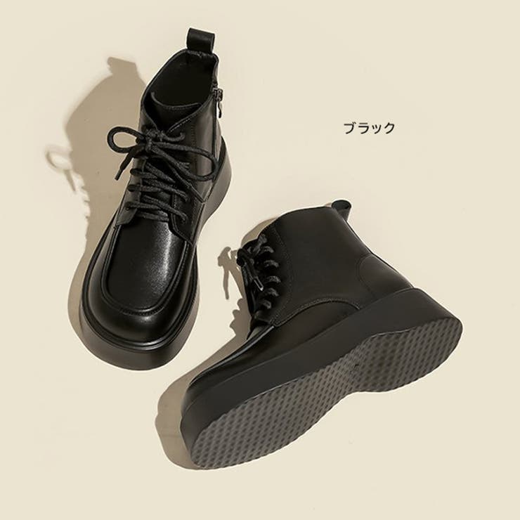 Rick Owens ハラコ ブーティ 37.5 黒 厚底ブーツ ウェッジ