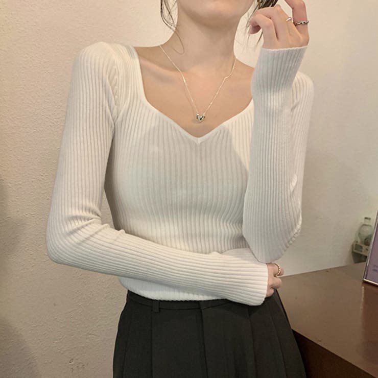 ホワイト | トップス ニット リブ | IRADOWL