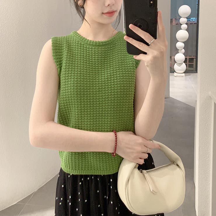 トップス ワッフル 凹凸 | IRADOWL | 詳細画像7 