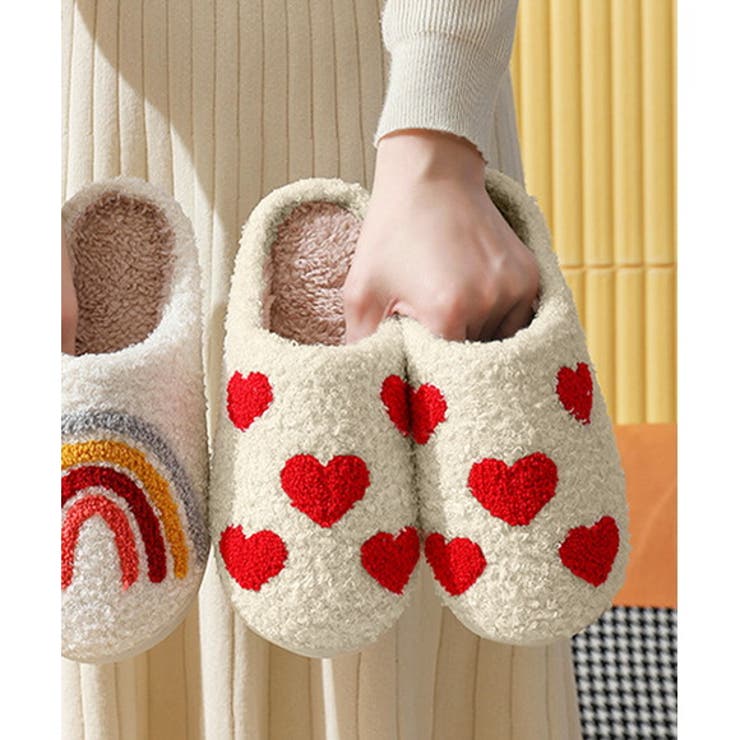 スリッパ ルームシューズ ハート柄 | IRADOWL | 詳細画像5 