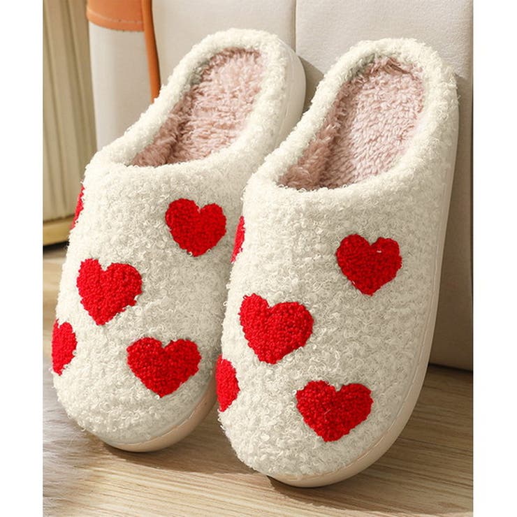 スリッパ ルームシューズ ハート柄 | IRADOWL | 詳細画像1 