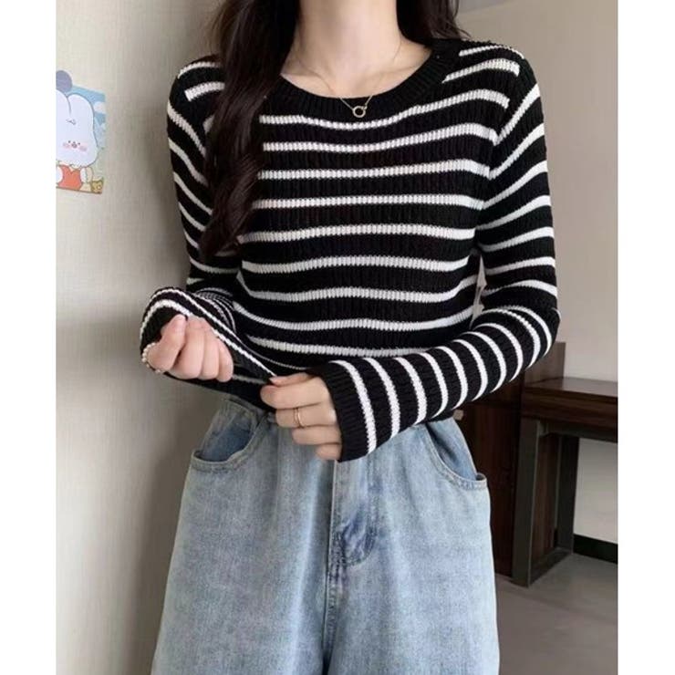 ブラック | トップス ニット ニットトップス | IRADOWL