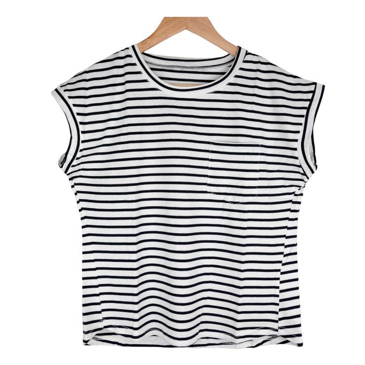 クルーネック フレンチスリーブシンプル ポケット | Frenchic | 詳細画像9 