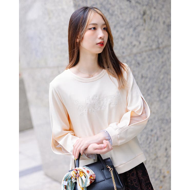 袖あき メッシュレイヤード プルオーバー | Frenchic | 詳細画像4 