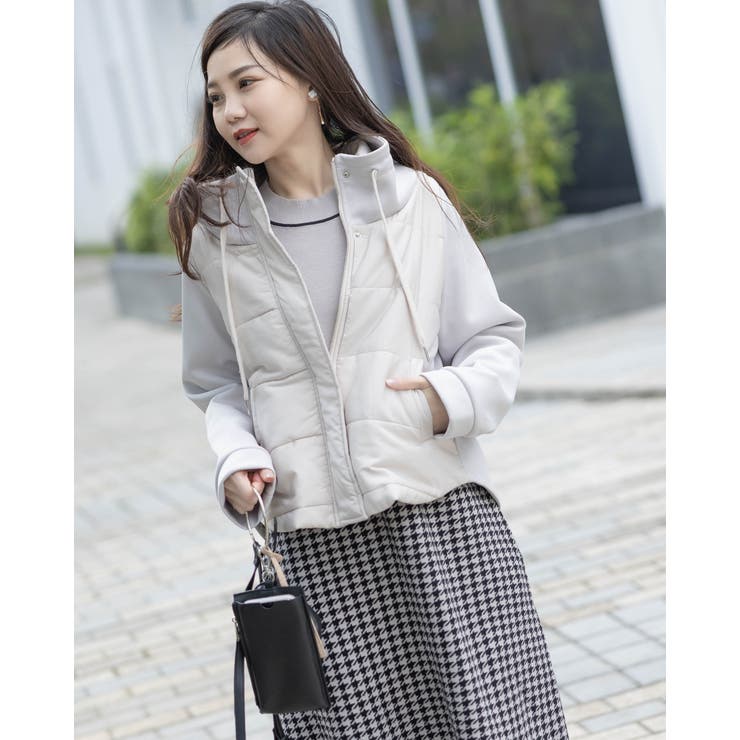 フード付き中わたアウター | Frenchic | 詳細画像4 