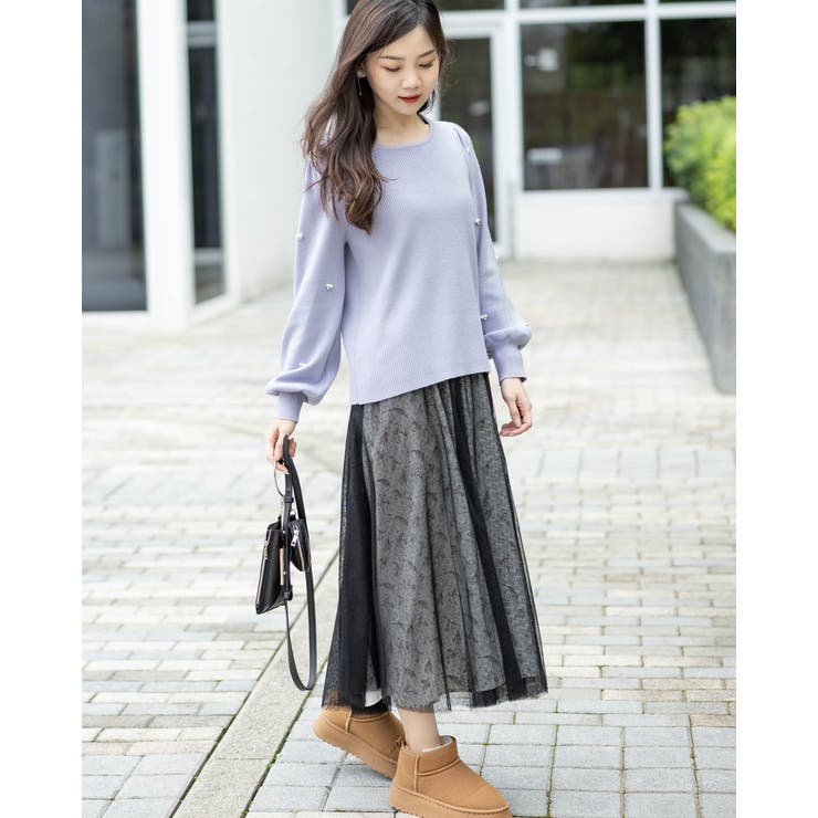 袖パールボリュームニット | Frenchic | 詳細画像14 