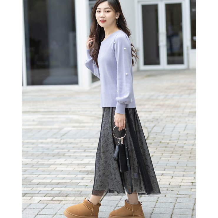 袖パールボリュームニット | Frenchic | 詳細画像15 