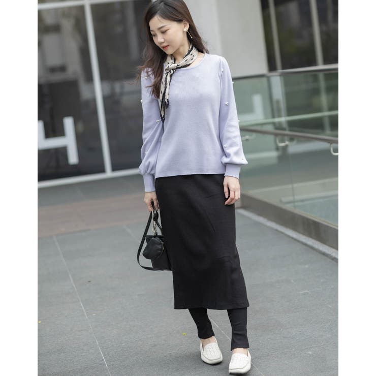 袖パールボリュームニット | Frenchic | 詳細画像3 