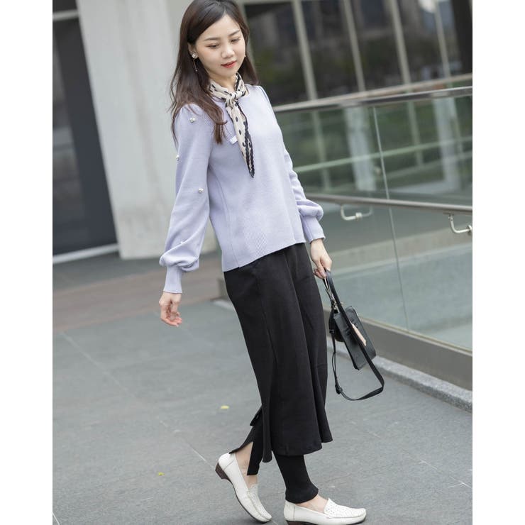 袖パールボリュームニット | Frenchic | 詳細画像4 