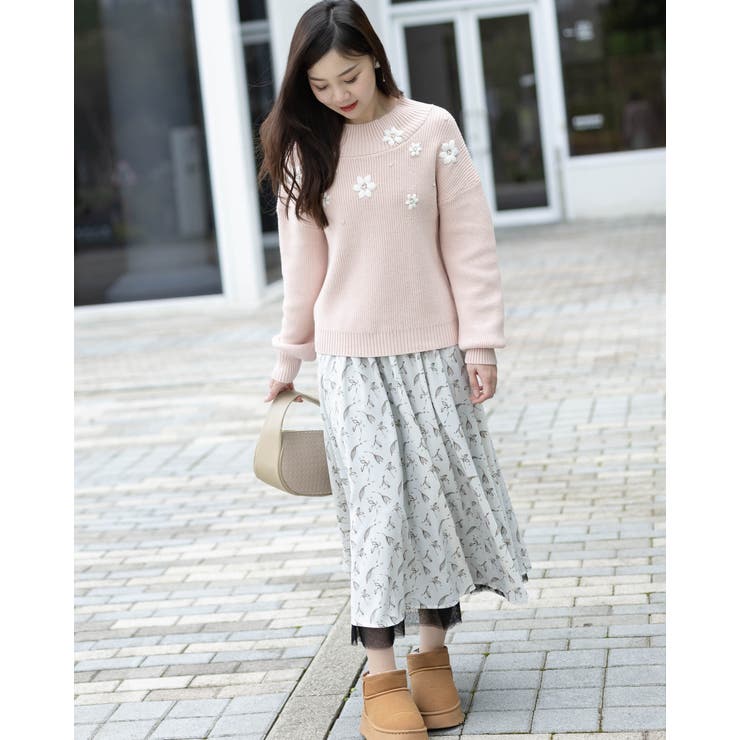 刺繍フラワーニット | Frenchic | 詳細画像10 