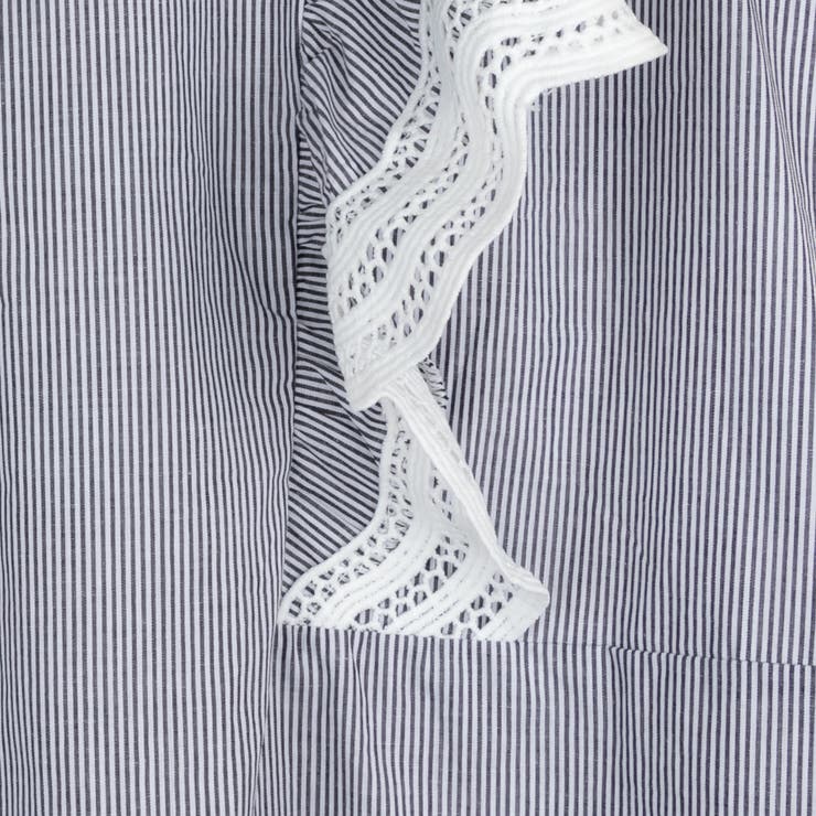 ストライプ柄with袖フリルのトップス レーディス トップス [品番：LVLW0000035]｜Frenchic（フレンチック）のレディースファッション通販｜SHOPLIST（ショップリスト）