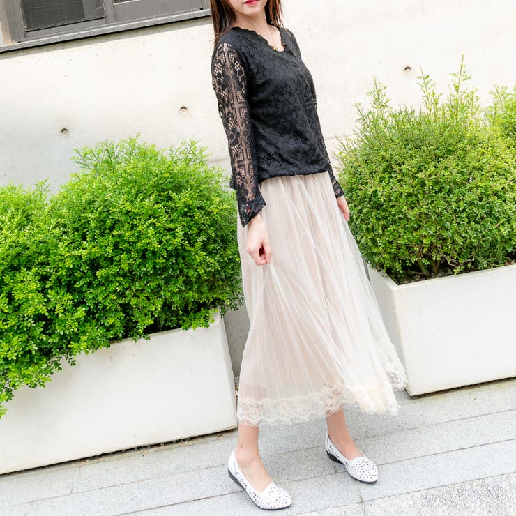 花柄レーストップス レーディス トップス | Frenchic | 詳細画像3 