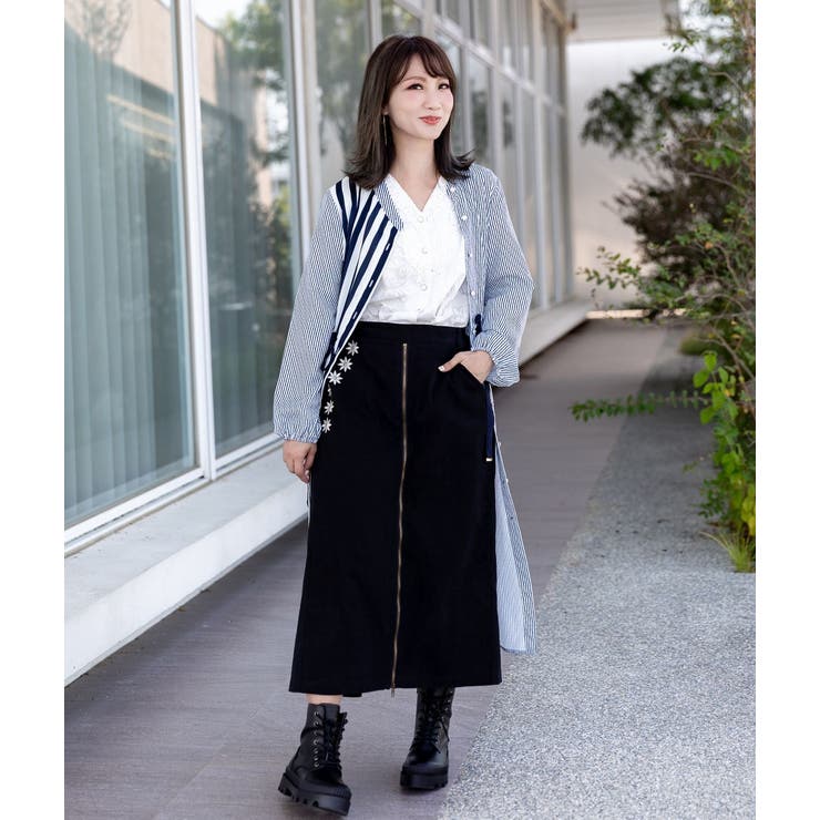 刺繍フロントZIPパンツ | Frenchic | 詳細画像10 