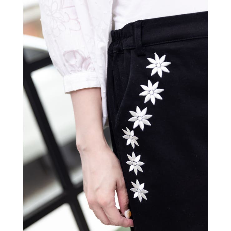 刺繍フロントZIPパンツ | Frenchic | 詳細画像11 