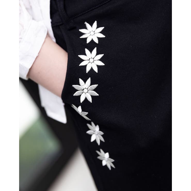 刺繍フロントZIPパンツ | Frenchic | 詳細画像13 