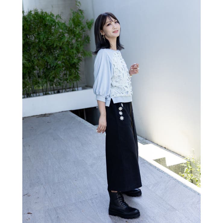 刺繍フロントZIPパンツ | Frenchic | 詳細画像7 