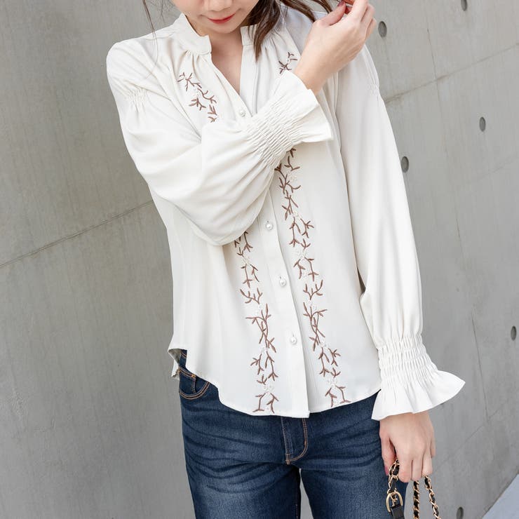 刺繍カーデトップス | Frenchic | 詳細画像1 