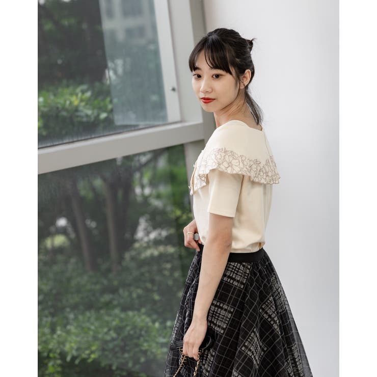 サイドボタン刺繍プルオーバー | Frenchic | 詳細画像8 