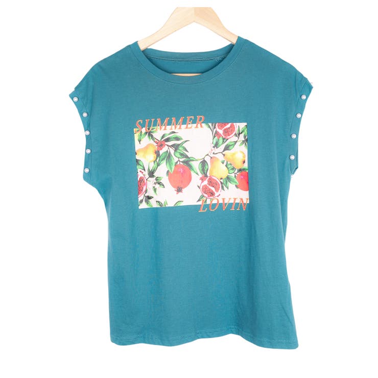 パール付き サマー ラビンTシャツ | Frenchic | 詳細画像9 