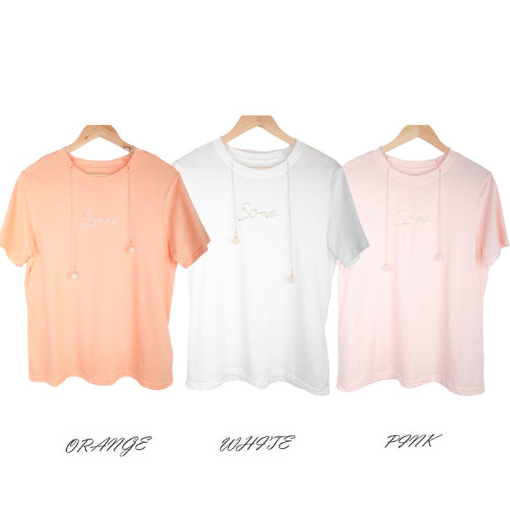 パールの紐付きブラウス レーディス 半袖 | Frenchic | 詳細画像2 