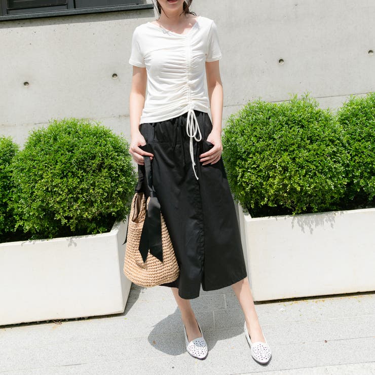 Vネッククロストップス タイトシルエット レーディス | Frenchic | 詳細画像7 