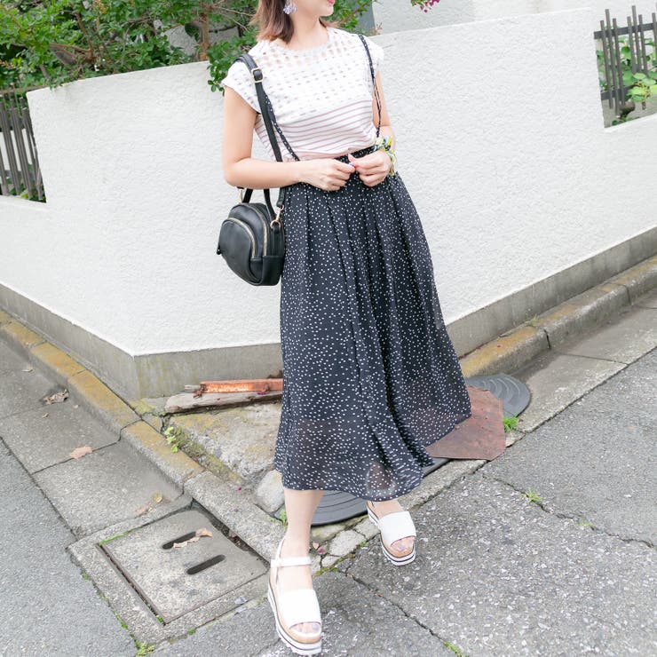 ドット柄サロペットワイドパンツ レーディス パンツ | Frenchic | 詳細画像3 