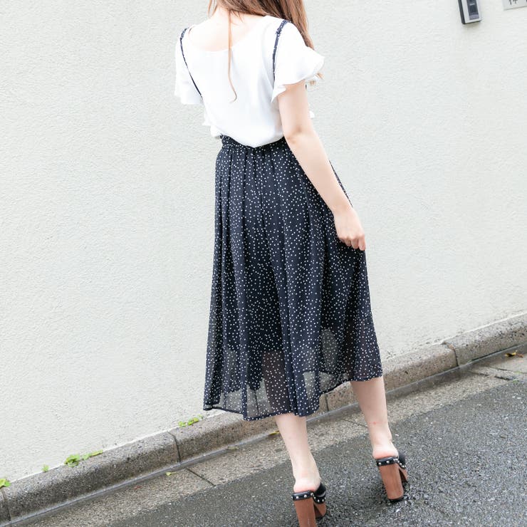 ドット柄サロペットワイドパンツ レーディス パンツ | Frenchic | 詳細画像5 