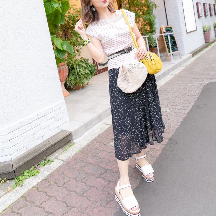 ドット柄サロペットワイドパンツ レーディス パンツ | Frenchic | 詳細画像6 