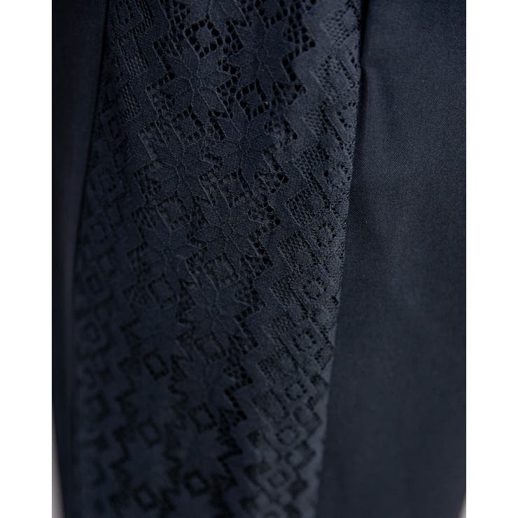 スリムサイドステッチ レースワイドパンツ | Frenchic | 詳細画像14 