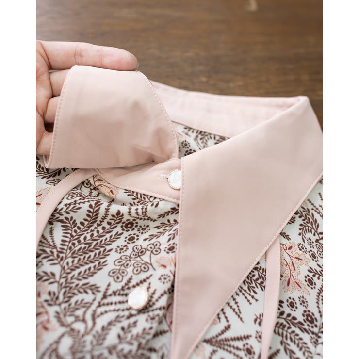 フラットカラーリボン紐結びフレア袖ブラウス | Frenchic | 詳細画像10 