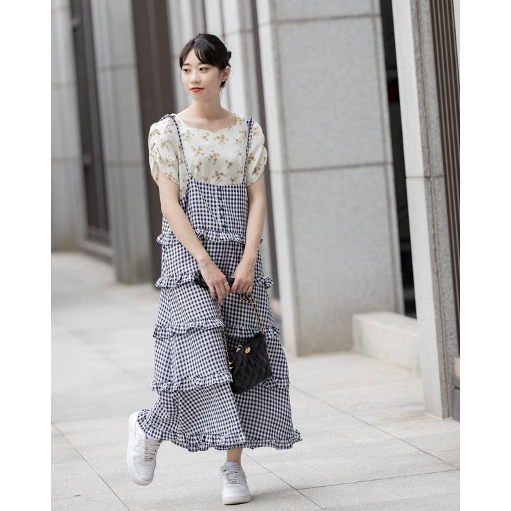 花柄パワショルシフォンブラウス | Frenchic | 詳細画像10 