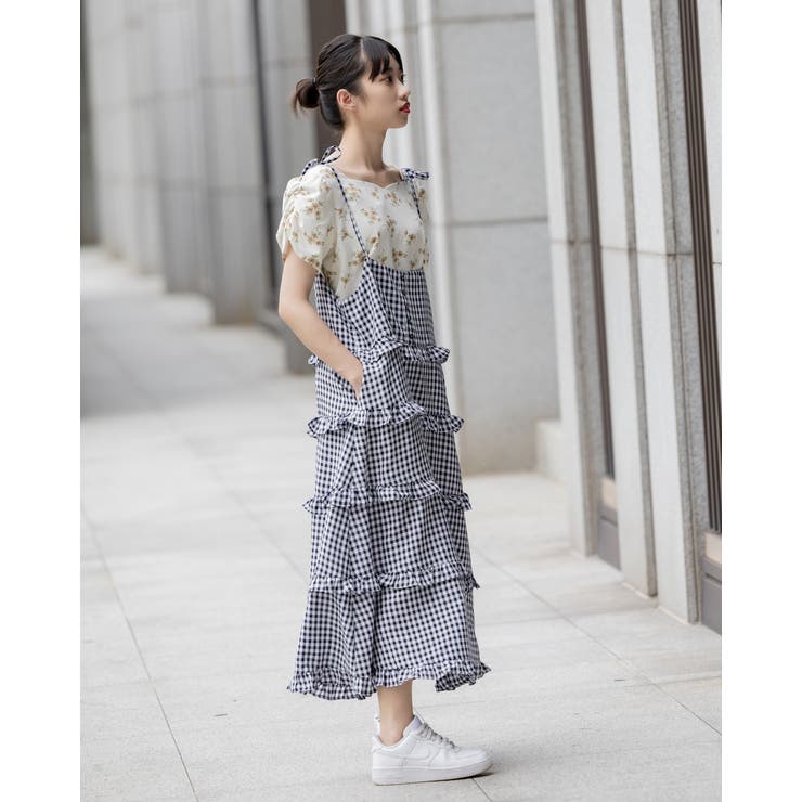 花柄パワショルシフォンブラウス | Frenchic | 詳細画像11 