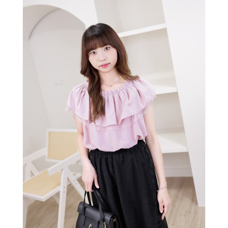 2WAYフリルオーバーデザイントップス | Frenchic | 詳細画像7 