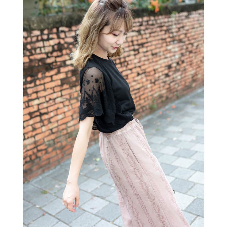 蝶々レーススリーブトップス レーディス フレアスリーブ | Frenchic | 詳細画像12 