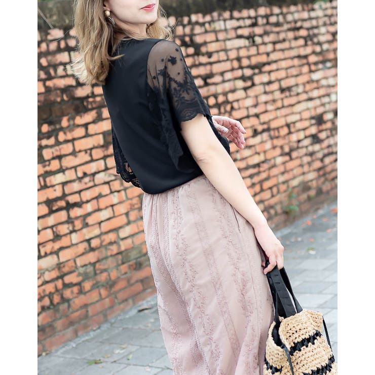蝶々レーススリーブトップス レーディス フレアスリーブ | Frenchic | 詳細画像13 
