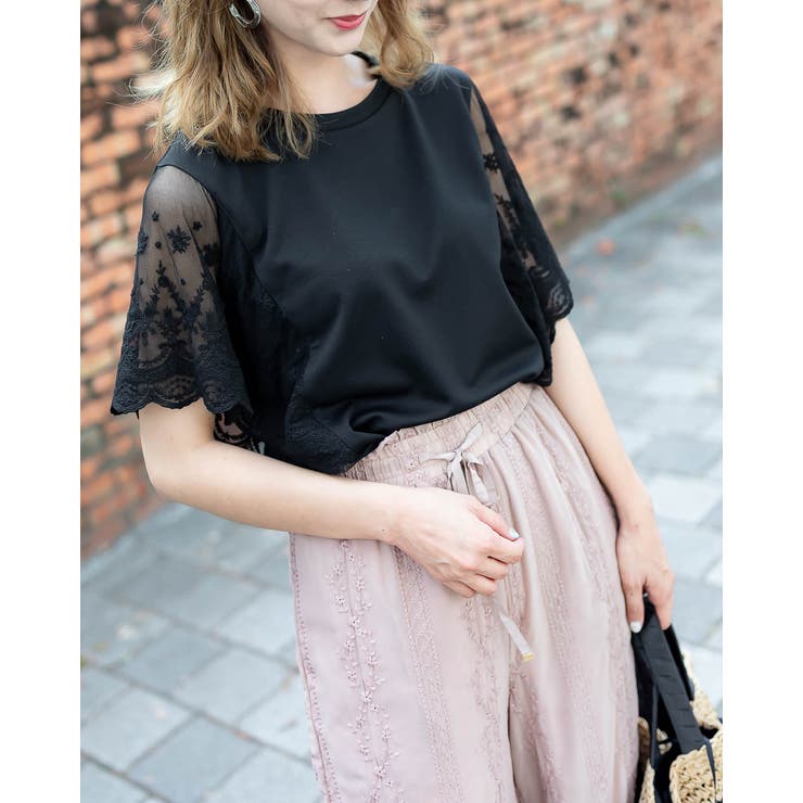 蝶々レーススリーブトップス レーディス フレアスリーブ | Frenchic | 詳細画像14 