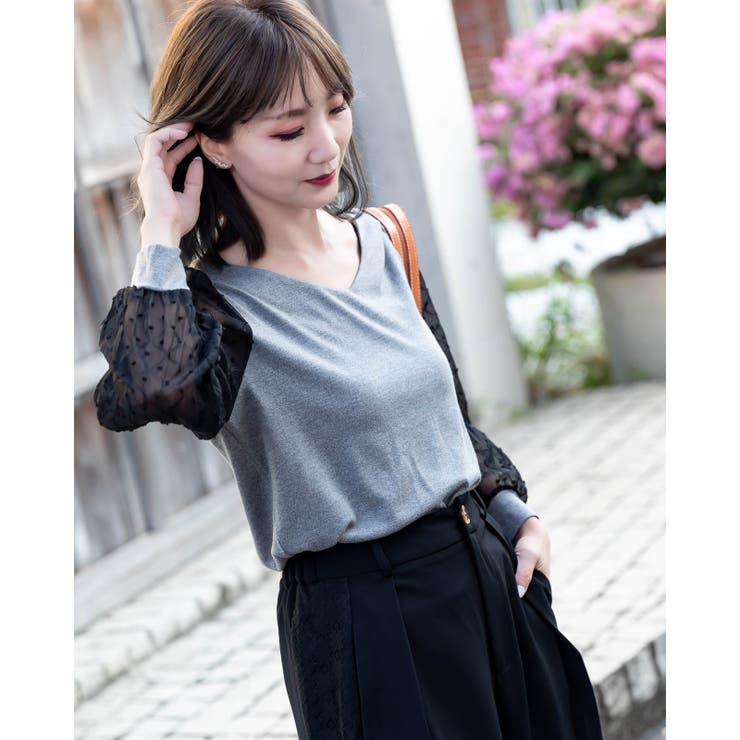 グレー | 二ットトップス | Frenchic