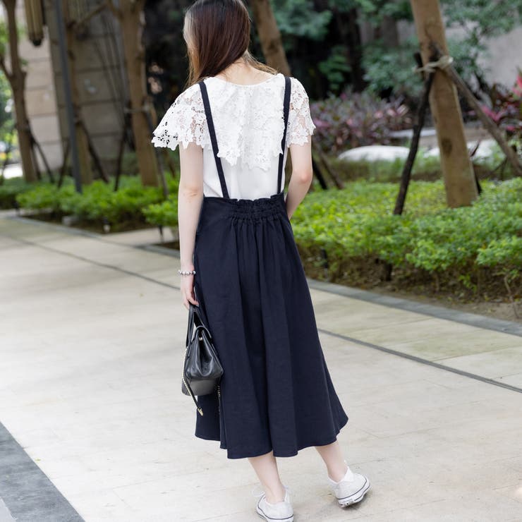 総レースフリルシフォンブラウス | Frenchic | 詳細画像8 