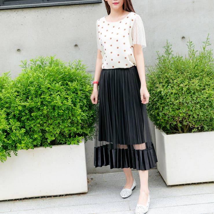 ハートレース袖ドットトップス レーディス 半袖 | Frenchic | 詳細画像8 