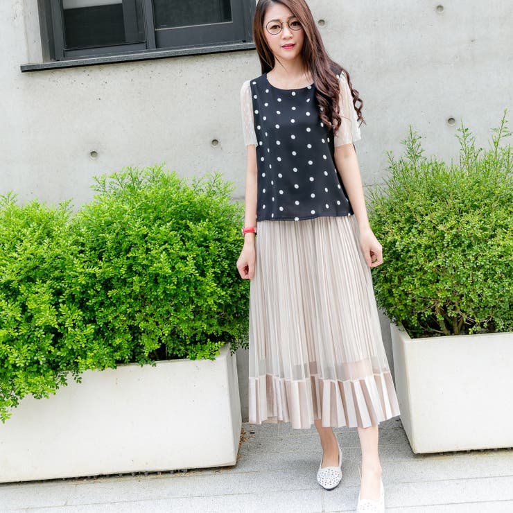 ハートレース袖ドットトップス レーディス 半袖 | Frenchic | 詳細画像10 