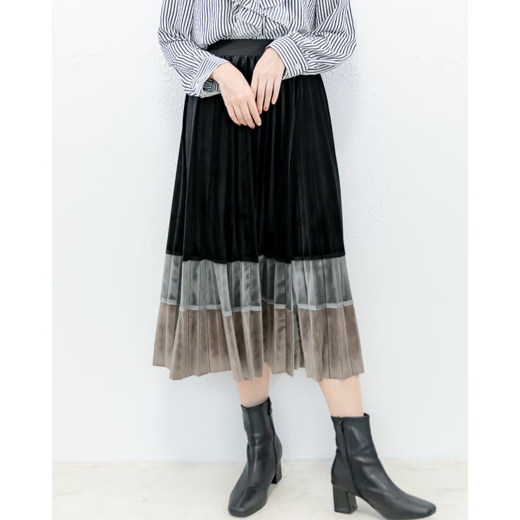 ベロア配色スカート 春夏秋冬 オールシーズン 品番 Lvlw Frenchic フレンチック のレディースファッション通販 Shoplist ショップリスト